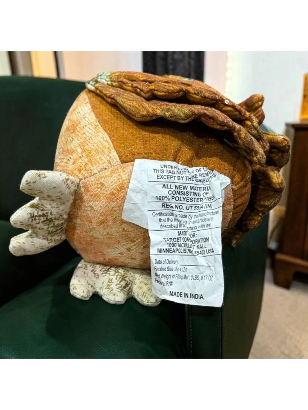 John Derian Target Barn Owl Plush Pillow Sequin Beaded Decor NWT 13